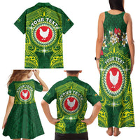 Personalized American Samoa Manua Cession Day Family Matching Tank Maxi Dress and Hawaiian Shirt Up Up The Moa