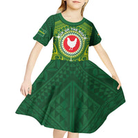 Personalized American Samoa Manua Cession Day Kid Short Sleeve Dress Up Up The Moa