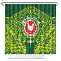 American Samoa Manua Cession Day Shower Curtain Up Up The Moa