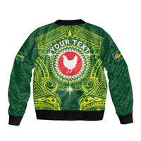 Personalized American Samoa Manua Cession Day Sleeve Zip Bomber Jacket Up Up The Moa