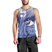 Personalized Samoana High School Men Tank Top Polynesian Tribal Shark