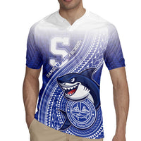 Personalized Samoana High School Rugby Jersey Polynesian Tribal Shark