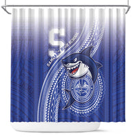 Samoana High School Shower Curtain Polynesian Tribal Shark