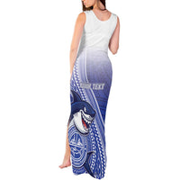 Personalized Samoana High School Tank Maxi Dress Polynesian Tribal Shark