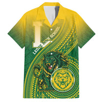 Personalized Leone High School Family Matching Long Sleeve Bodycon Dress and Hawaiian Shirt Leone Lion