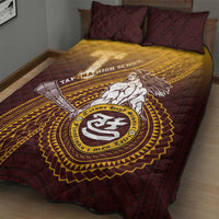 Tafuna High School Quilt Bed Set Polynesian Warrior