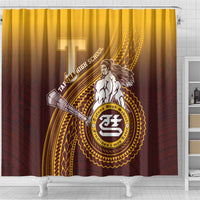 Tafuna High School Shower Curtain Polynesian Warrior