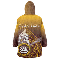 Personalized Tafuna High School Wearable Blanket Hoodie Polynesian Warrior