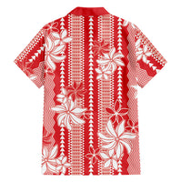 Hawaii Kakau Tribal Hawaiian Shirt With Red Tiare