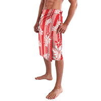 Hawaii Kakau Tribal Lavalava With Red Tiare