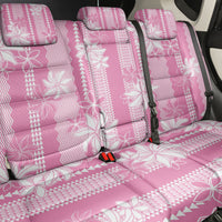 Hawaii Kakau Tribal Back Car Seat Cover With Pink Tiare