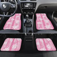 Hawaii Kakau Tribal Car Mats With Pink Tiare