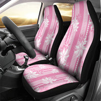 Hawaii Kakau Tribal Car Seat Cover With Pink Tiare