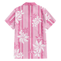 Hawaii Kakau Tribal Family Matching Mermaid Dress and Hawaiian Shirt With Pink Tiare