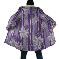 Hawaii Kakau Tribal Cloak With Purple Tiare