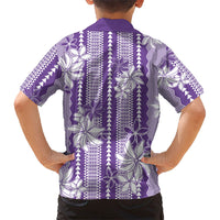 Hawaii Kakau Tribal Hawaiian Shirt With Purple Tiare