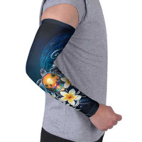 Hawaii Honu Arm Sleeves Polynesian Curves Plumeria - Polynesian Pride