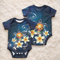 Hawaii Honu Baby Onesie Polynesian Curves Plumeria