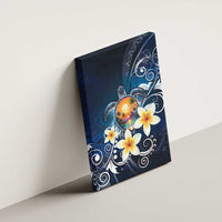 Hawaii Honu Canvas Wall Art Polynesian Curves Plumeria - Polynesian Pride