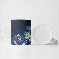 Hawaii Honu Ceramic Mug Polynesian Curves Plumeria - Polynesian Pride
