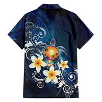 Hawaii Honu Family Matching Off Shoulder Maxi Dress and Hawaiian Shirt Polynesian Curves Plumeria - Polynesian Pride