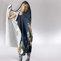 Hawaii Honu Hooded Blanket Polynesian Curves Plumeria - Polynesian Pride