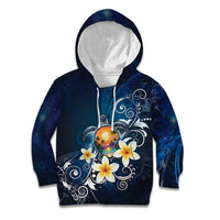 Hawaii Honu Kid Hoodie Polynesian Curves Plumeria - Polynesian Pride