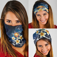 Hawaii Honu Neck Gaiter Polynesian Curves Plumeria - Polynesian Pride