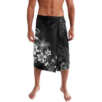 Hawaii Honu Lavalava Polynesian Curves Plumeria Grayscale - Polynesian Pride