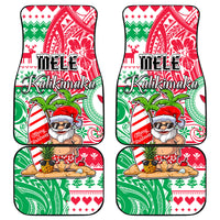 Hawaii Christmas Car Mats Santa Claus Surf Mele Kalikimaka LT05 Red - Polynesian Pride