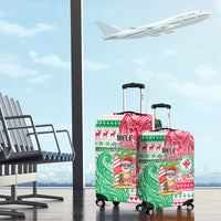 Hawaii Christmas Luggage Cover Santa Claus Surf Mele Kalikimaka LT05 - Polynesian Pride