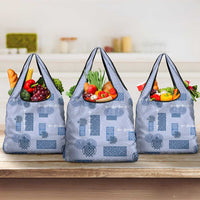 Vintage Lapita Grocery Bag Iconic Double Face Pattern Blue