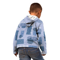Vintage Lapita Kid Hoodie Iconic Double Face Pattern Blue