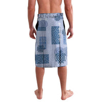 Vintage Lapita Lavalava Iconic Double Face Pattern Blue
