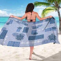 Vintage Lapita Sarong Iconic Double Face Pattern Blue