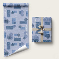 Vintage Lapita Wrapping Paper Iconic Double Face Pattern Blue - Polynesian Pride