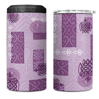 Vintage Lapita 4 in 1 Can Cooler Tumbler Iconic Double Face Pattern Violet LT05