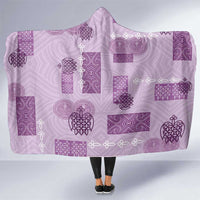 Vintage Lapita Hooded Blanket Iconic Double Face Pattern Violet
