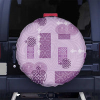Vintage Lapita Spare Tire Cover Iconic Double Face Pattern Violet