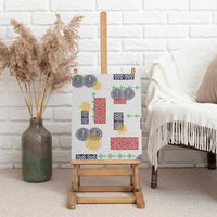 Vintage Lapita Canvas Wall Art Iconic Double Face Pattern