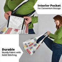 Vintage Lapita Grocery Bag Iconic Double Face Pattern