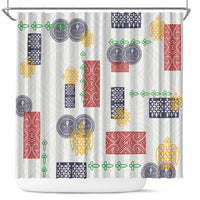 Vintage Lapita Shower Curtain Iconic Double Face Pattern
