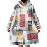 Vintage Lapita Wearable Blanket Hoodie Iconic Double Face Pattern