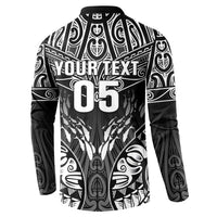 Custom New Zealand Fishing Button Sweatshirt Aotearoa Maori Koru - Polynesian Pride