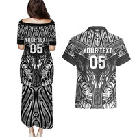 Custom New Zealand Fishing Couples Matching Puletasi and Hawaiian Shirt Aotearoa Maori Koru LT05 - Polynesian Pride