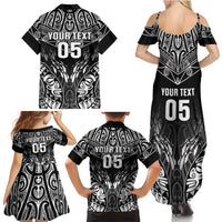 Custom New Zealand Fishing Family Matching Summer Maxi Dress and Hawaiian Shirt Aotearoa Maori Koru LT05 - Polynesian Pride