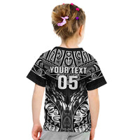 Custom New Zealand Fishing Kid T Shirt Aotearoa Maori Koru - Polynesian Pride