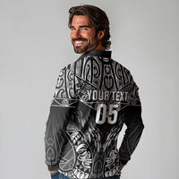 Custom New Zealand Fishing Long Sleeve Polo Shirt Aotearoa Maori Koru - Polynesian Pride