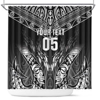 Custom New Zealand Fishing Shower Curtain Aotearoa Maori Koru - Polynesian Pride