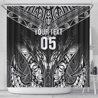 Custom New Zealand Fishing Shower Curtain Aotearoa Maori Koru - Polynesian Pride
